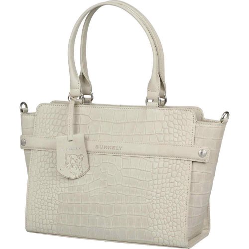 Burkely Casual Cayla törtfehér női bőr kézitáska 38 x 23 cm