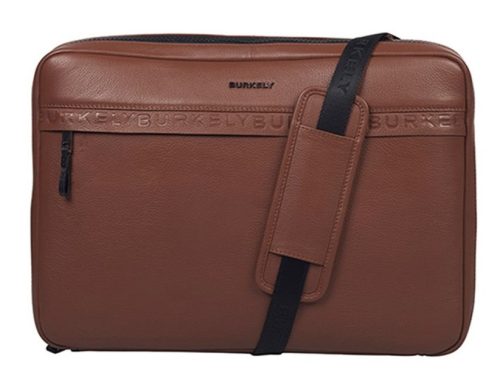 Burkely Bold Bobby Sleeve konyakbarna bőr laptoptáska 15.6"  39 x 28 cm