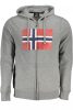 Norway 1963 férfi szürke cipzáros pulóver 2XL