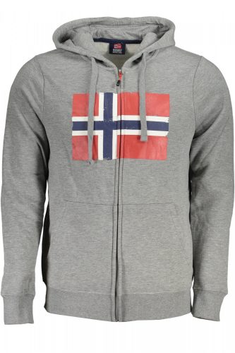 Norway 1963 férfi szürke cipzáros pulóver 2XL