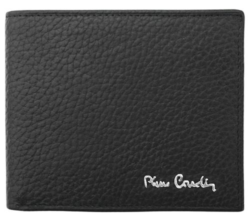 Pierre Cardin férfi fekete bőr pénztárca 12,5 × 9,5 cm