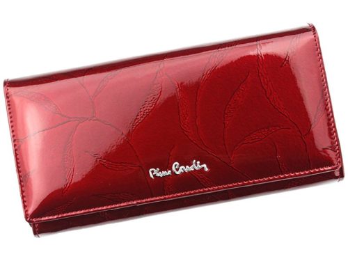 Pierre Cardin 02 LEAF 100 piros női bőr pénztárca 18,5 x 10 cm