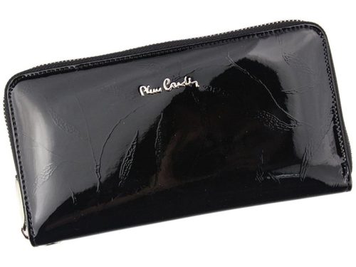 Pierre Cardin 02 LEAF 119 fekete női bőr pénztárca 20 x 10,5 cm