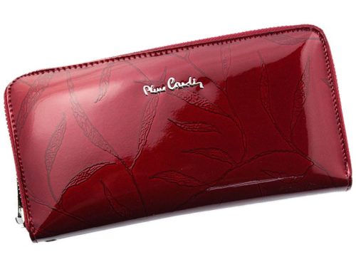 Pierre Cardin 02 LEAF 119 piros női bőr pénztárca 20 x 10,5 cm