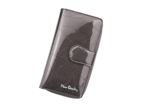 Pierre Cardin 02 LEAF 116 szürke női bőr pénztárca 9,5 x 17 cm