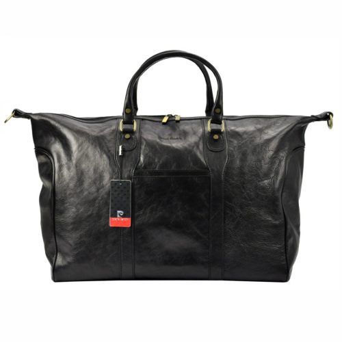 Pierre Cardin 4220 GNC fekete bőr utazótáska 57 x 37 x 25 cm