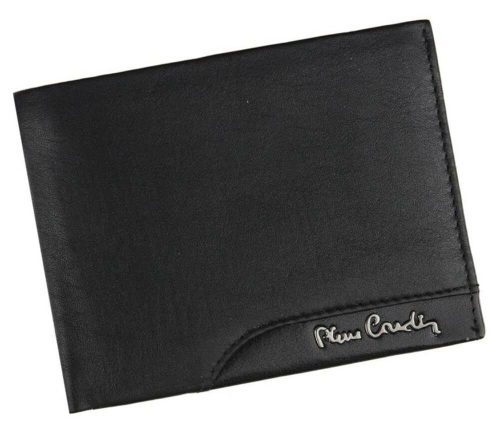 Pierre Cardin fekete színű, férfi bőr pénztárca, RFID védelemmel, 12,5 × 9,5 cm