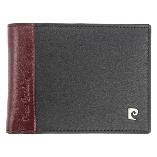 Pierre Cardin TILAK30 8806 fekete-piros férfi bőr pénztárca 12,5 x 9,5 cm