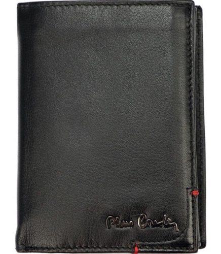 Pierre Cardin fekete férfi bőrpénztárca, RFID 9,5 × 13 cm