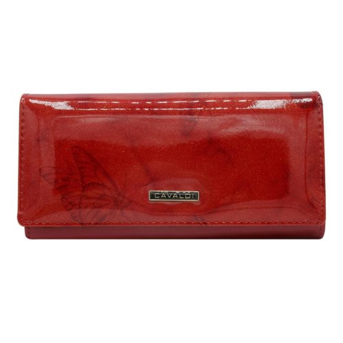 Cavaldi H24-FO-1-SBF piros női bőr pénztárca 13 x 8 cm