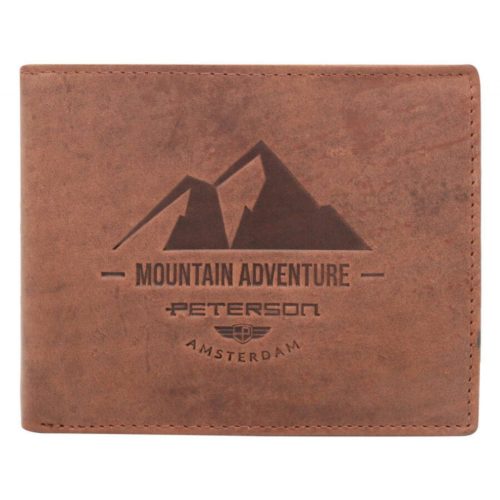 Peterson PTN N992-BE-MOUNTAIN konyak férfi bőr pénztárca