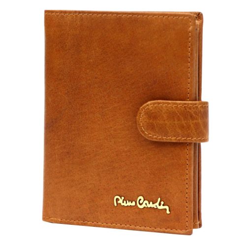 Pierre Cardin konyak, férfi bőr pénztárca, RFID 10 × 12,8 cm