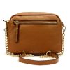 Pierre Cardin FRZ 1848  női barna bőr válltáska, oldaltáska, crossbody 21 x 17 x 10 cm