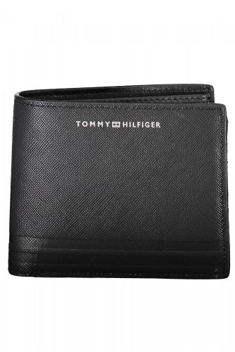 Tommy Hilfiger fekete férfi bőr pénztárca 12 x 10 cm