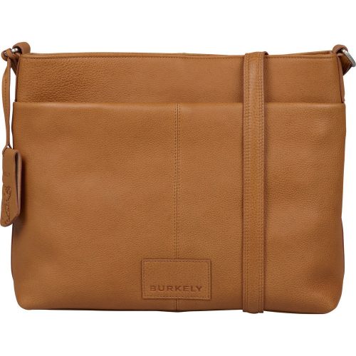 Burkely Soft Skylar konyak színű női bőr oldaltáska, crossbody