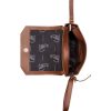 Burkely Nocturnal barna női bőr oldaltáska, crossbody