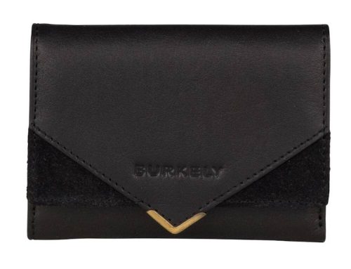 Burkely Secret Sage fekete színű, női bőr pénztárca, RFID védelemmel