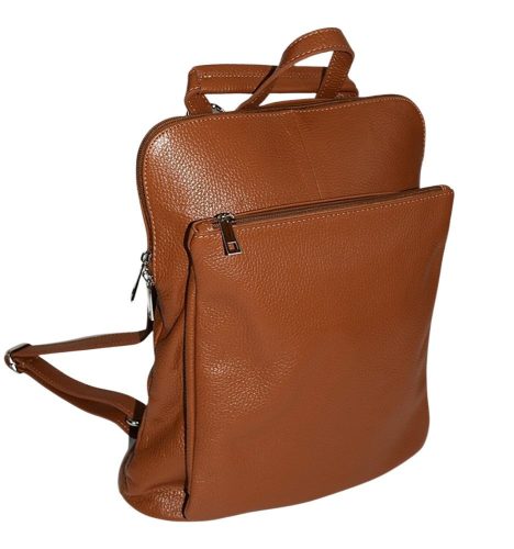 Maxmoda Maria konyakbarna színű női bőr hátizsák 35 × 30 cm