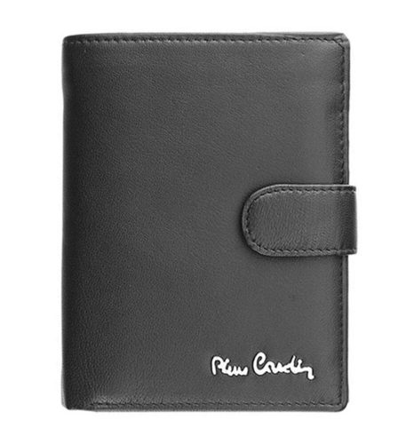 Pierre Cardin fekete, férfi bőr pénztárca, RFID 10 × 13 cm 