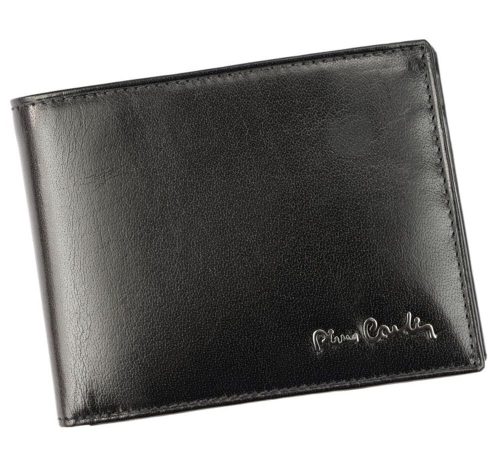 Pierre Cardin fekete, férfi bőr pénztárca, RFID 12,5 × 9,5 cm 