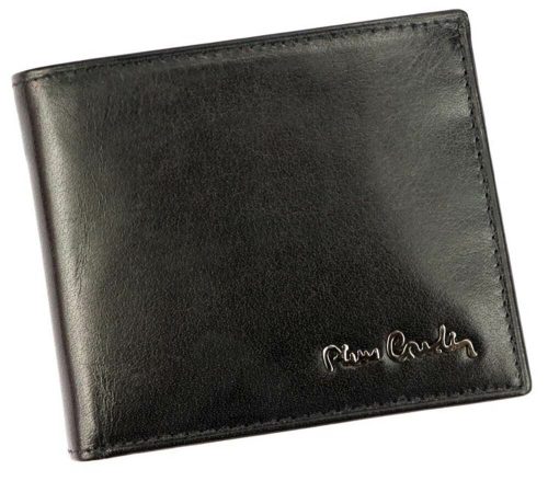 Pierre Cardin fekete színű, férfi bőr pénztárca, RFID védelemmel, 11 × 9 cm 