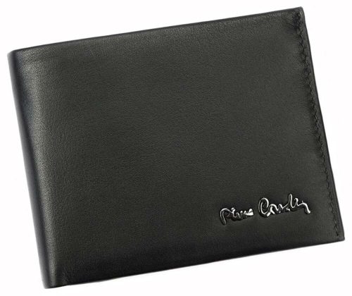 Pierre Cardin férfi bőr pénztárca, fekete, RFID védelemmel, 12 × 9 cm 