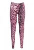 Cavalli Class női rózsaszín leopárd mintás leggings L