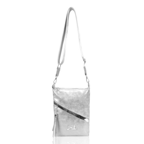 Zellia Monaco női ezüst oldaltáska, crossbody 26 x 18 cm